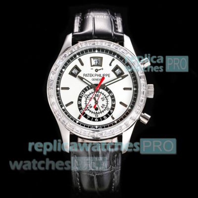 TW Factory Swiss Clone Patek Philippe Complications Chronograph White Watch 
